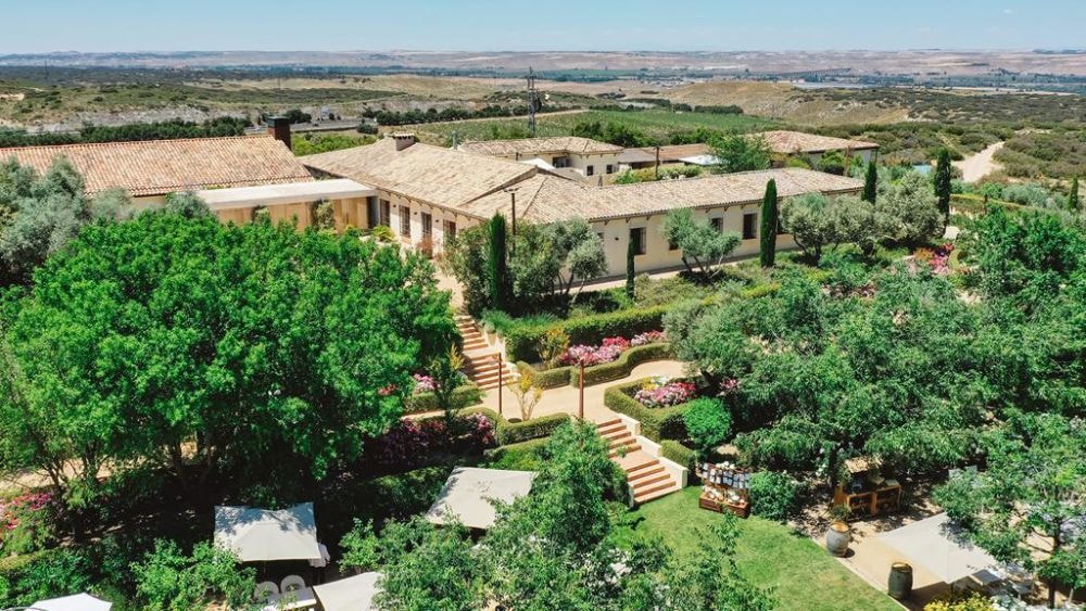 Aerial view of the Bodegas El Regajal estate