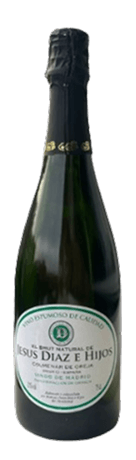 Bottle of Espumoso Joven sparkling wine, fresh and youthful