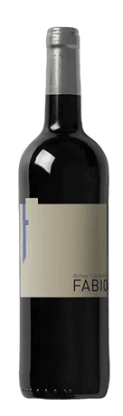 Bottle of Fabio red, award-winning limited-production Madrid wine