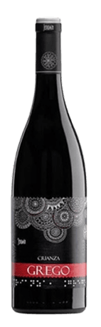 Bottle of Jeromín Crianza red, structured and oak-aged