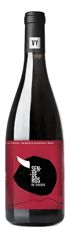Bottle of Senderos de Gredos red wine, expressing mountain terroir
